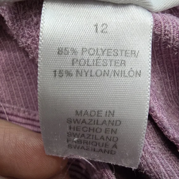 Alfred Dunner Dusty Rose Corduroy Pants | Women’s Size 12.  I#033 - Picture 3 of 12